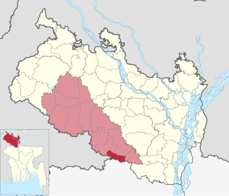 Location of Hakimpur Upazila