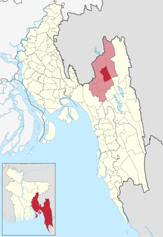 Location of Khagrachhari Sadar Upazila