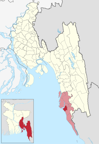 Location of Cox's Bazar Sadar Upazila