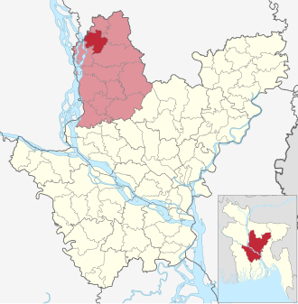Location of Gopalpur Upazila