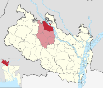 Location of Dimla Upazila