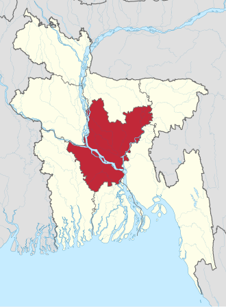 Location of Dhaka Division