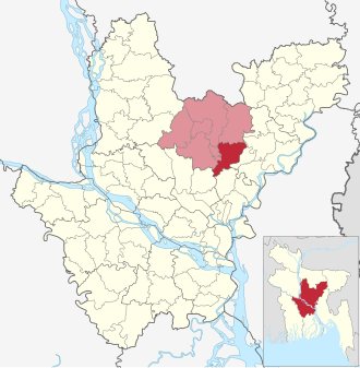 Location of Kaliganj Upazila