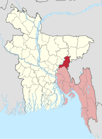 Location of Brahmanbaria District