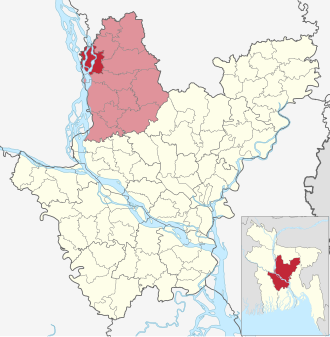 Location of Bhuapur Upazila