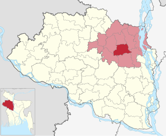 Location of Shajahanpur Upazila