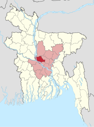 Location of Manikganj District