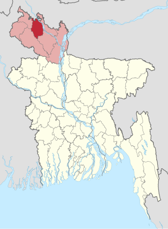 Location of Nilphamari District