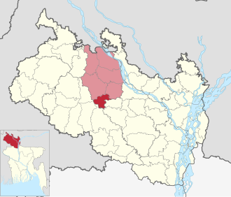 Location of Saidpur Upazila