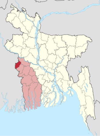 Location of Meherpur District