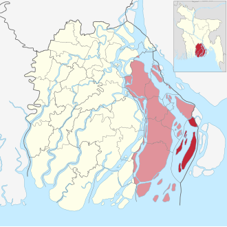 Location of Manpura Upazila