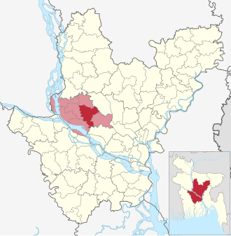 Location of Manikgonj Sadar Upazila