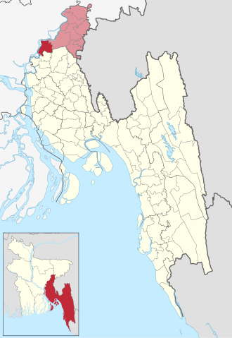 Location of Bancharampur Upazila