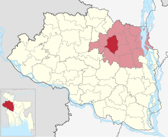 Location of Kahaloo Upazila