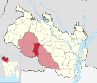 Location of Chirirbandar Upazila