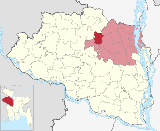 Location of Dupchanchia Upazila