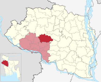 Location of Bagmara Upazila