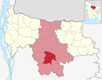 Location of Trishal Upazila