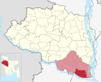 Location of Sujanagar Upazila