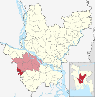 Location of Alfadanga Upazila
