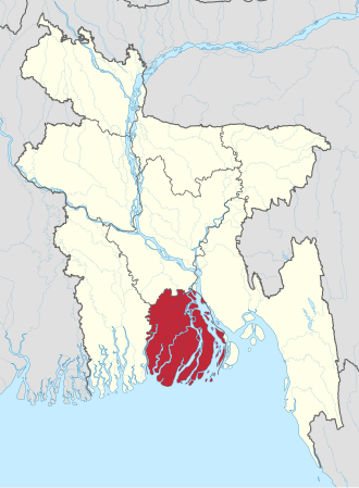 Location of Barishal Division