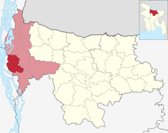 Location of Madarganj Upazila