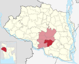 Location of Baraigram Upazila