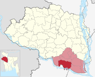 Location of Pabna Sadar Upazila
