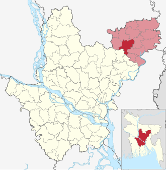 Location of Katiadi Upazila