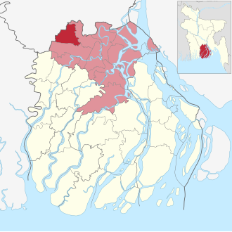 Location of Agailjhara Upazila