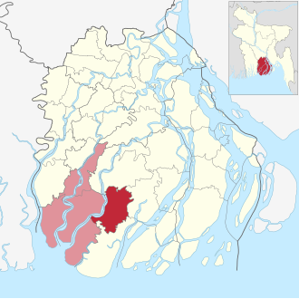 Location of Amtali Upazila