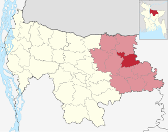 Location of Barhatta Upazila