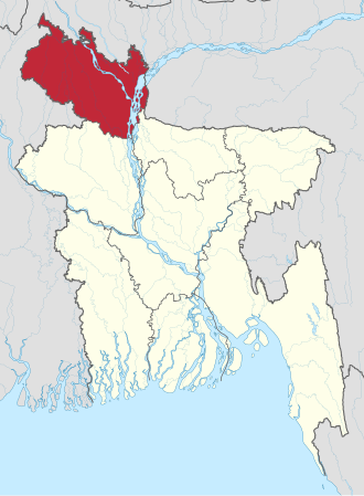 Location of Rangpur Division