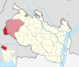 Location of Haripur Upazila