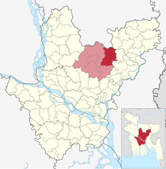 Location of Kapasia Upazila