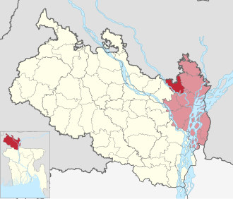 Location of Phulbari Upazila