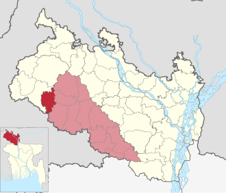 Location of Bochaganj Upazila