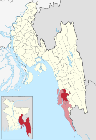 Location of Chakaria Upazila