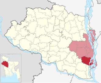 Location of Shahjadpur Upazila