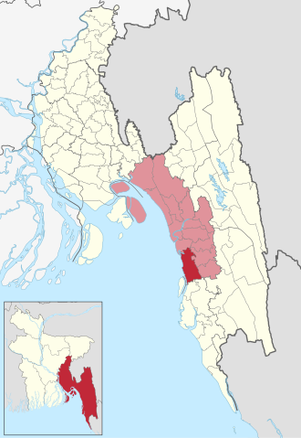 Location of Banshkhali Upazila