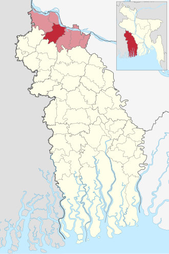 Location of Mirpur Upazila