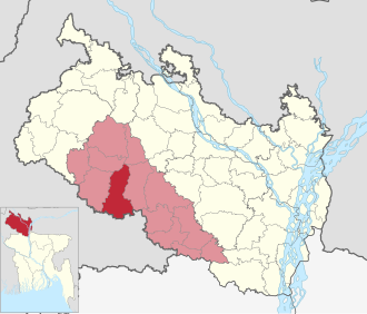 Location of Dinajpur Sadar Upazila