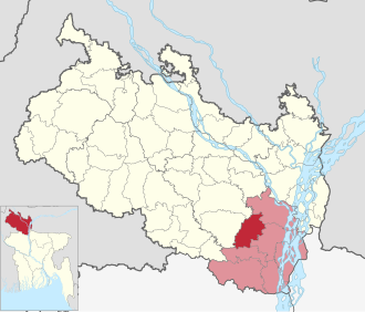 Location of Sadullapur Upazila
