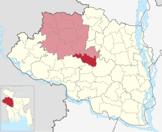 Location of Atrai Upazila