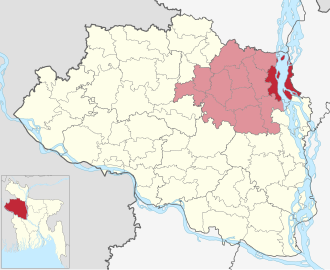 Location of Sariakandi Upazila