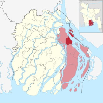 Location of Daulatkhan Upazila