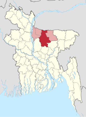 Location of Mymensingh District