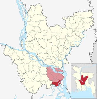 Location of Gosairhat Upazila