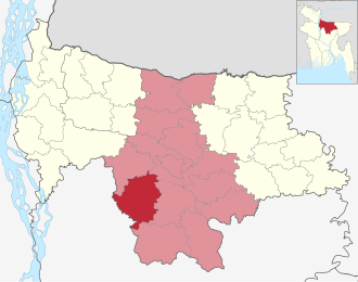 Location of Fulbaria Upazila