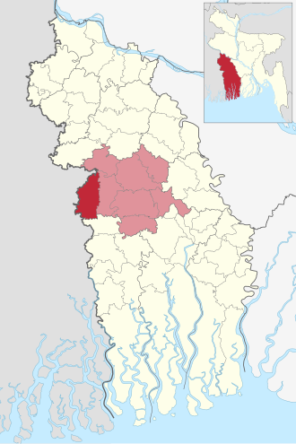 Location of Sharsha Upazila